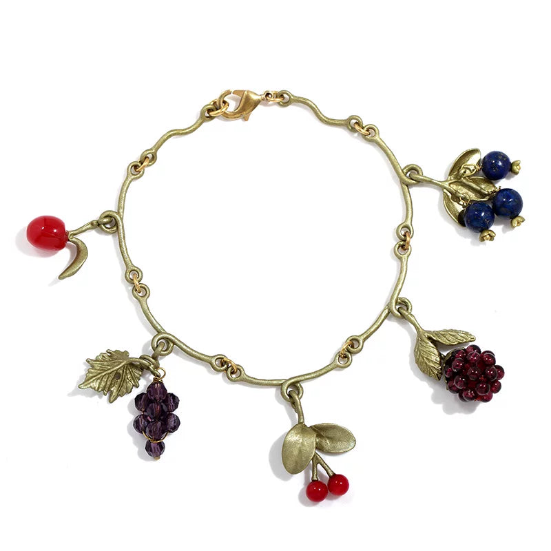 Bearcreekcreative Botanical Berry Charm Bracelet