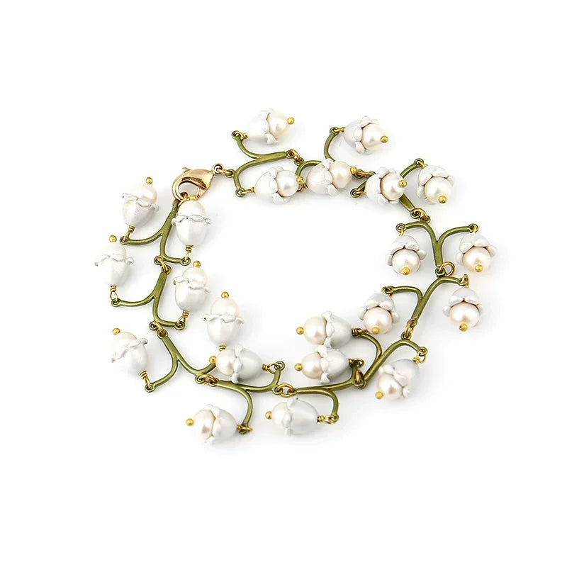 Bearcreekcreative Lily of the Valley Floral Bracelet