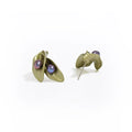 Bearcreekcreative Leaf Pearl Stud Earrings