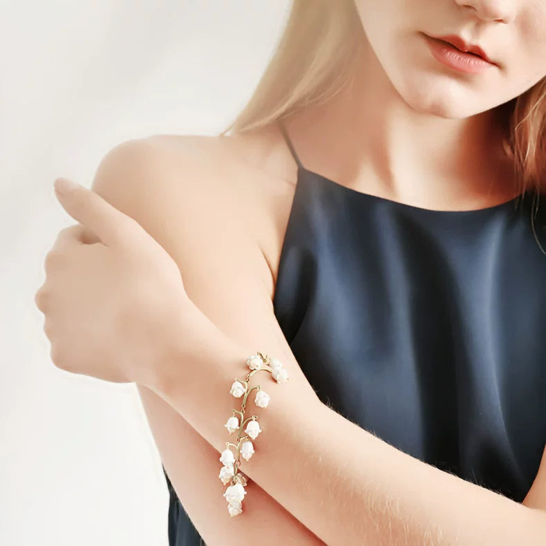 Bearcreekcreative Lily of the Valley Floral Bracelet