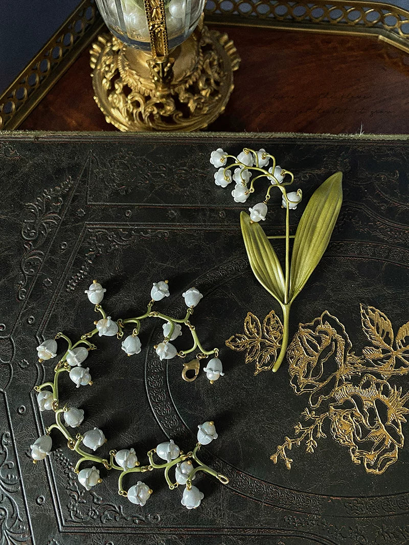 Bearcreekcreative Lily of the Valley Floral Bracelet