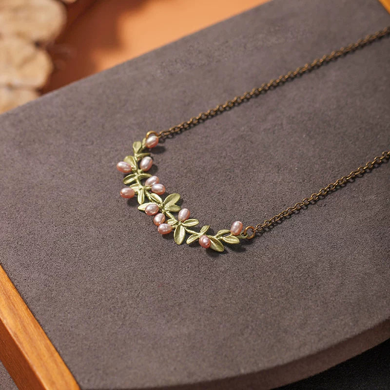 Bearcreekcreative Botanical Berry Branch Necklace