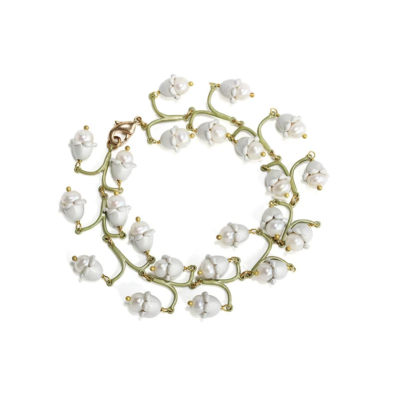 Bearcreekcreative Lily of the Valley Floral Bracelet