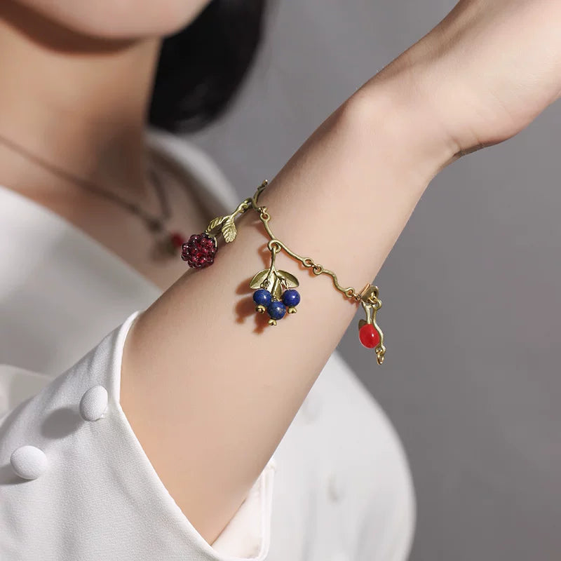 Bearcreekcreative Botanical Berry Charm Bracelet