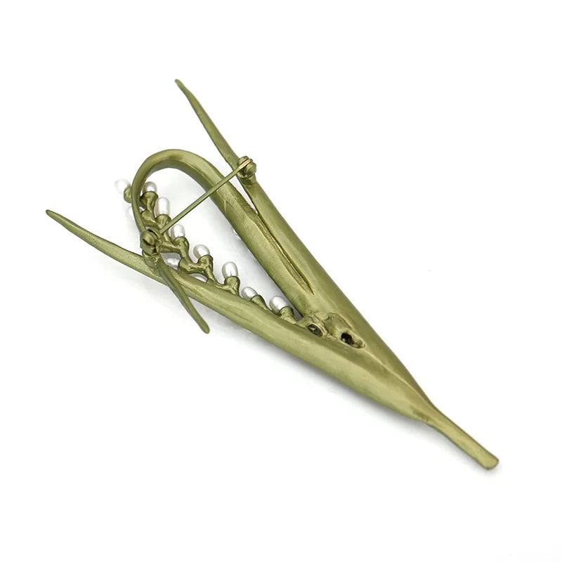 Bearcreekcreative Lily of the Valley Floral Brooch