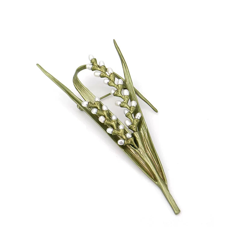 Bearcreekcreative Lily of the Valley Floral Brooch